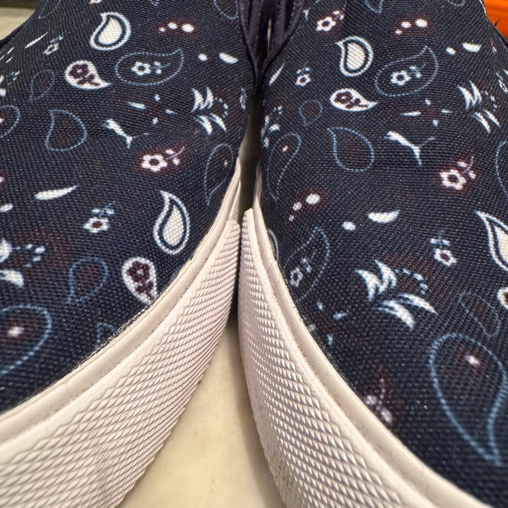 Puma Navy Paisley Slip-On Sneakers - Picture 2 of 9